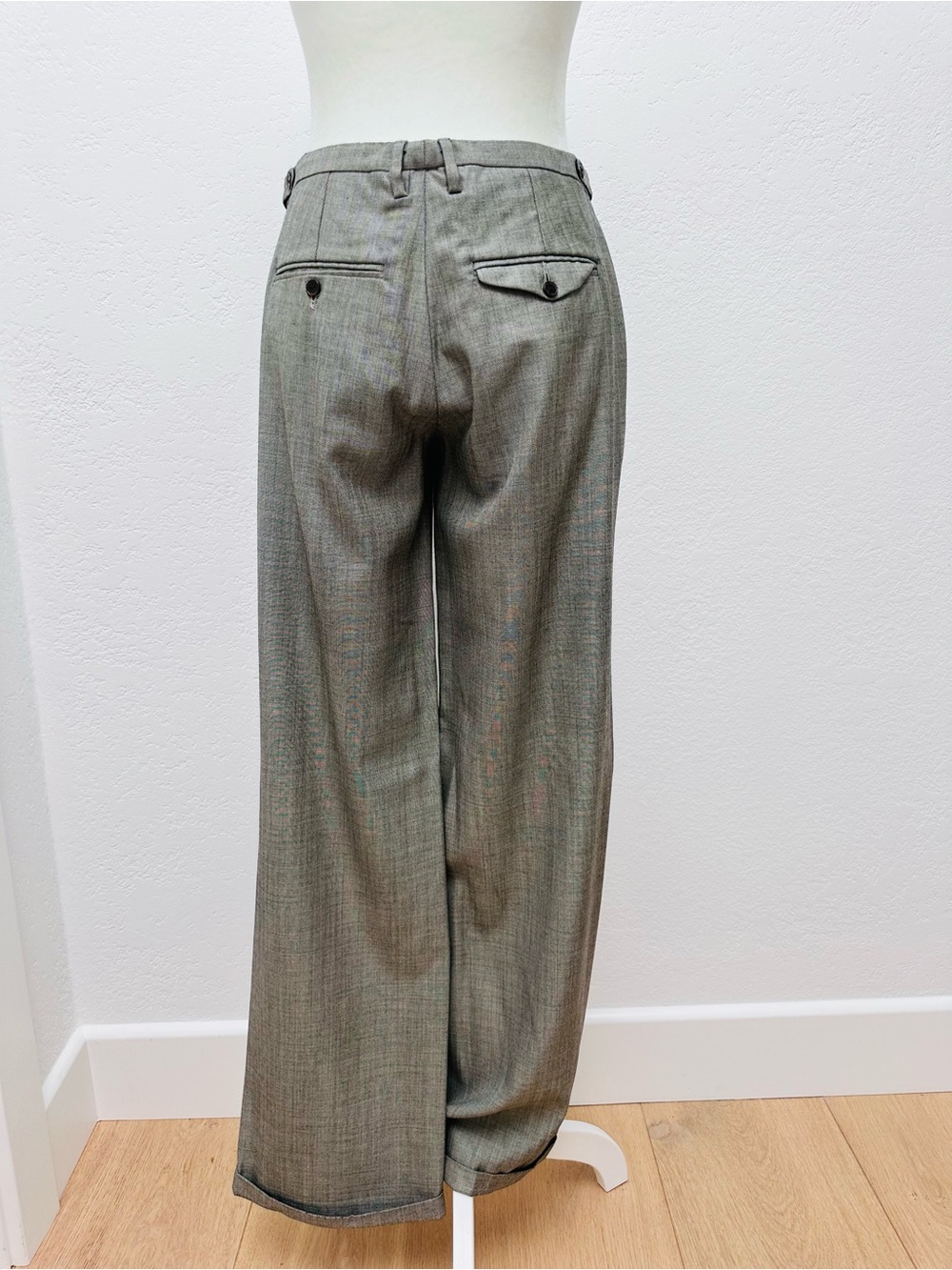 Golden Goose Silver Grey Straight Leg and Black Lined Trouser Interior - Picture 3 of 12